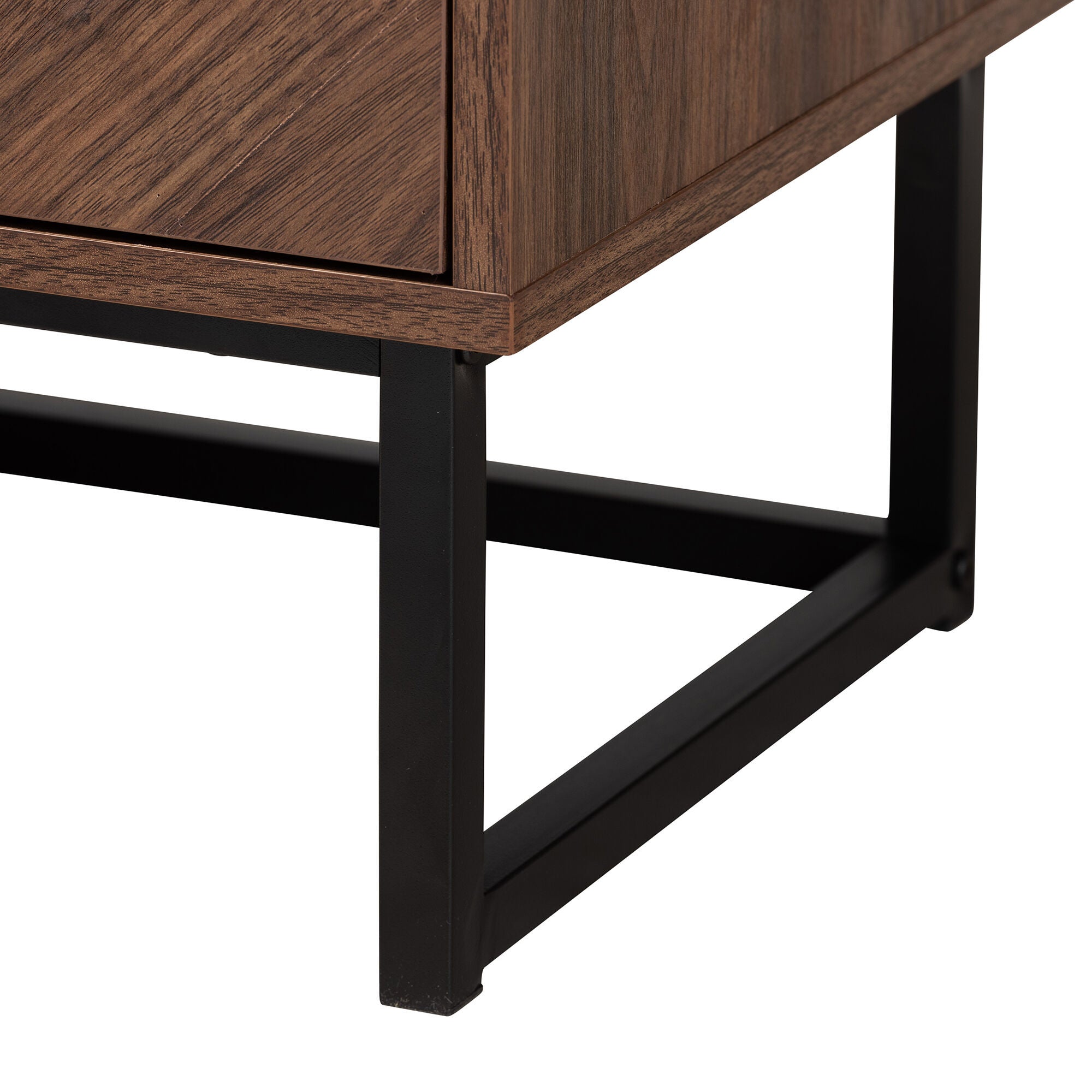 Sadia Modern Walnut Brown Finished Wood Storage Cabinet, BROWN, alternate image number 7