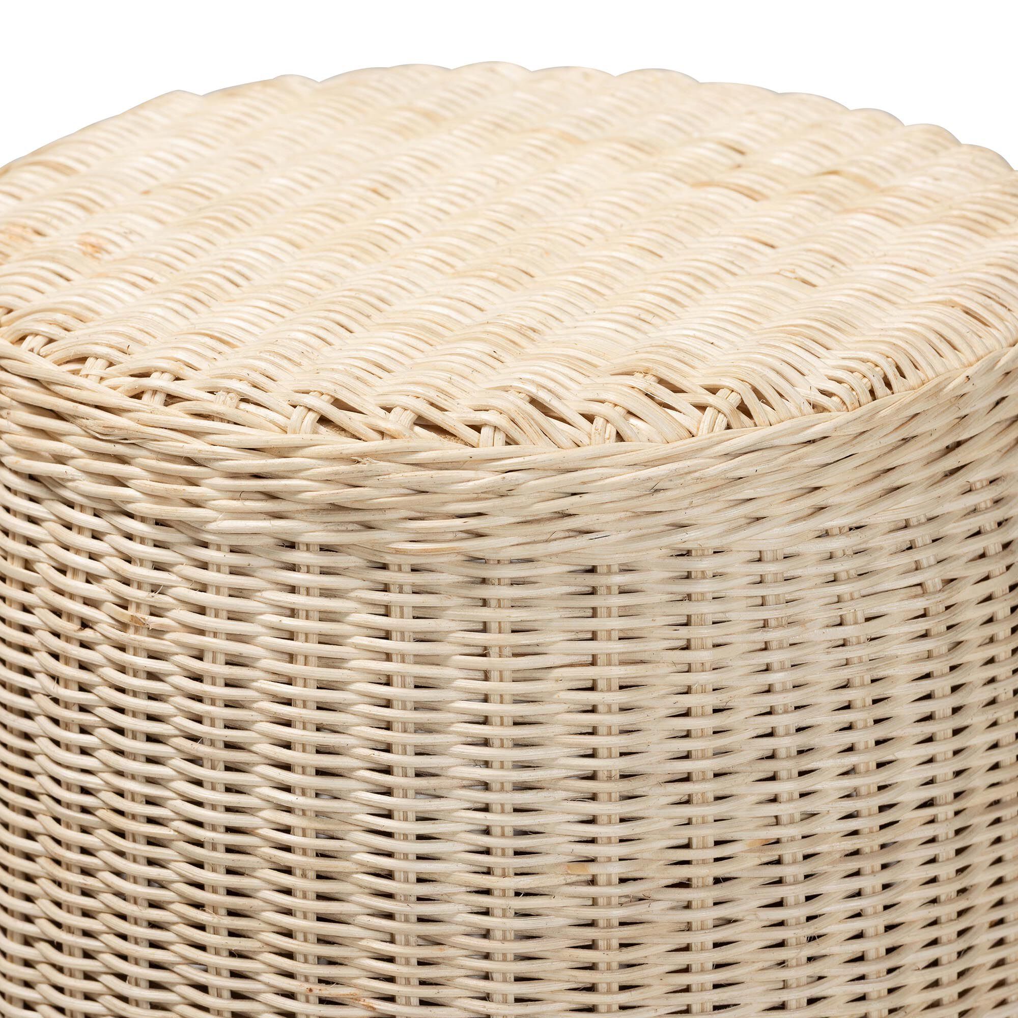 Sarna Natural Rattan End Table, BROWN, alternate image number 2