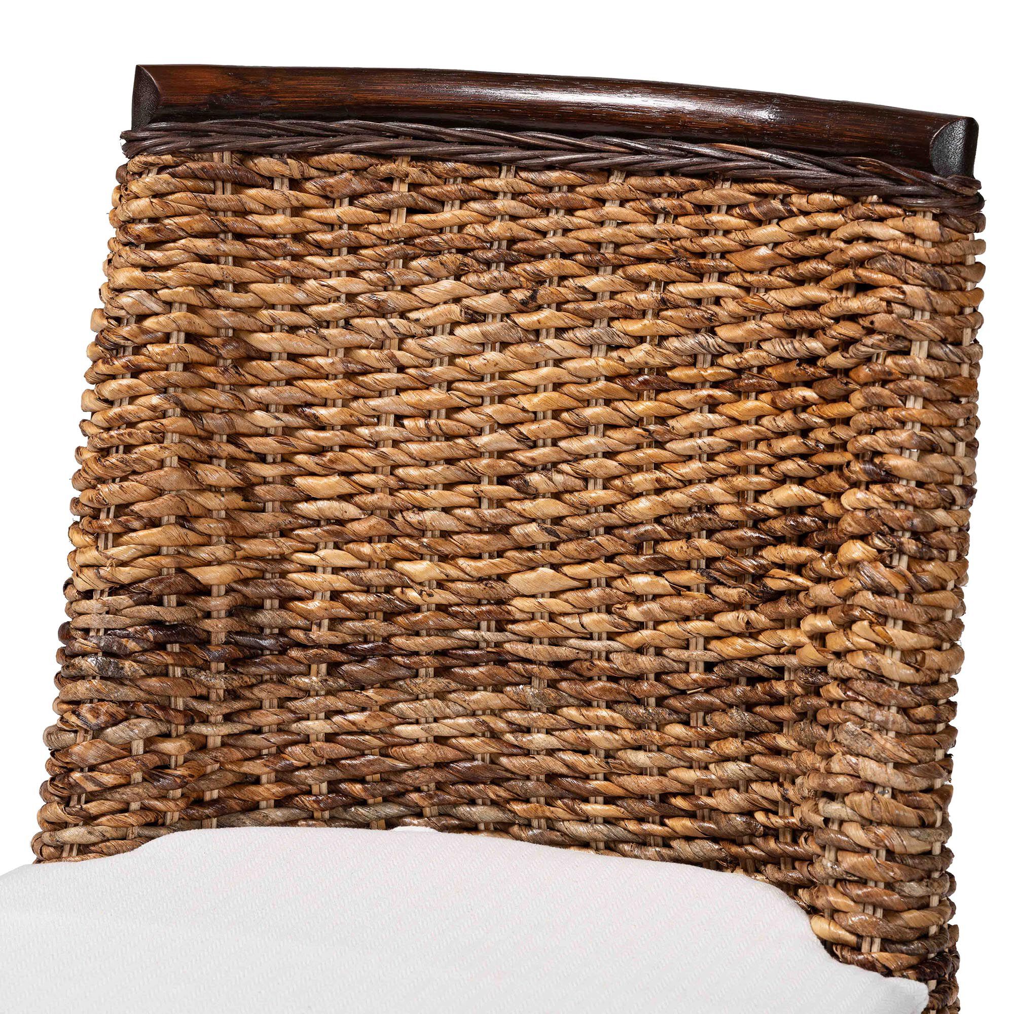 Abbas Bohemian Seagrass and Dark Brown Wood Dining Chair, NATURAL BROWN, alternate image number 5