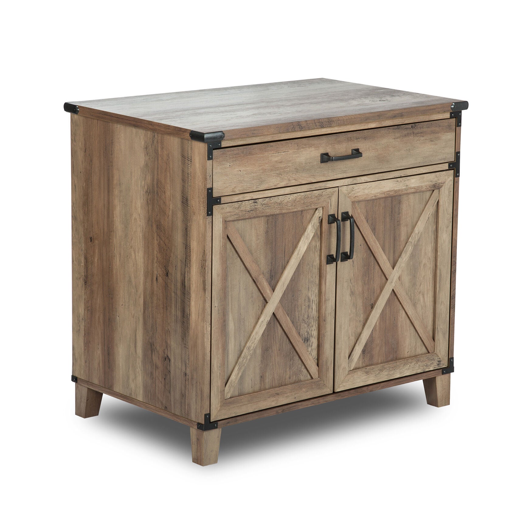 Oxford Rustic Oak Laptop Credenza, , on-hover image number 1