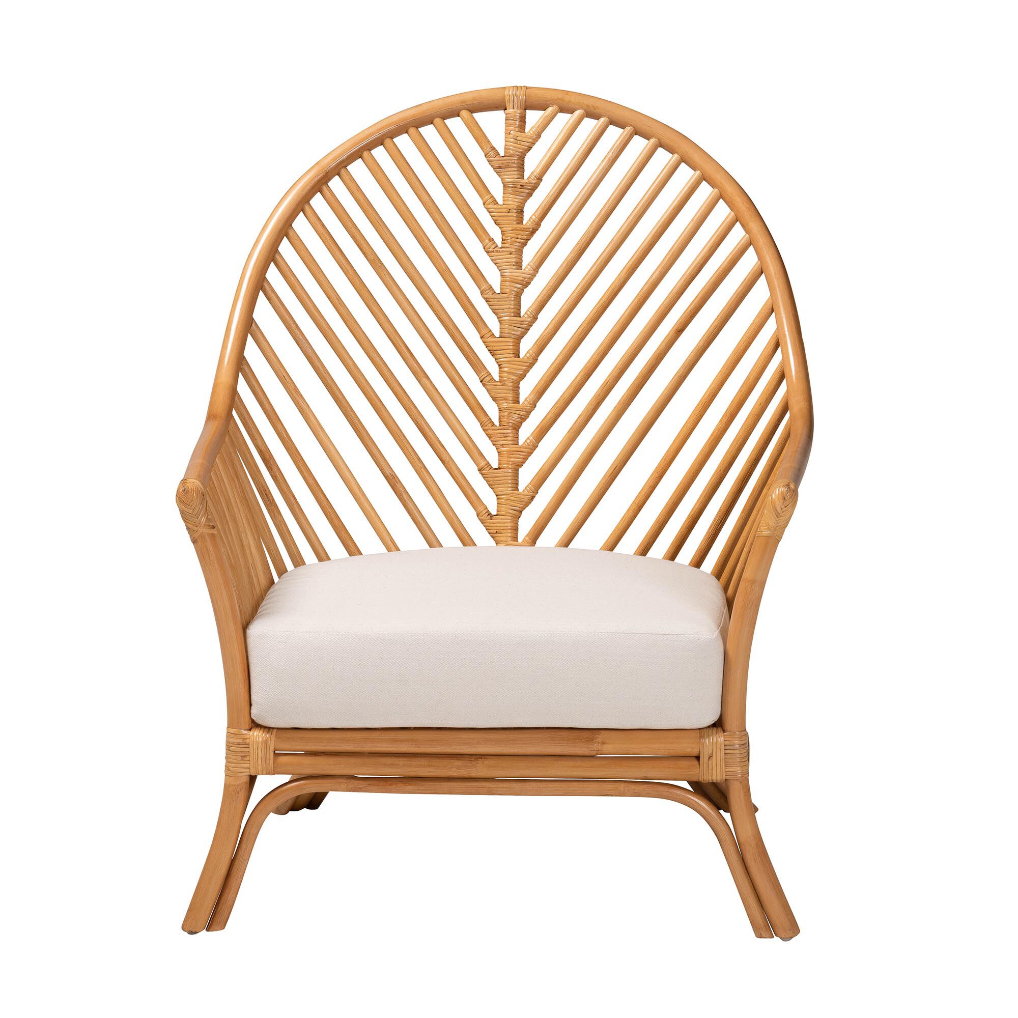 Lisabon Bohemian Light Honey Rattan Arm Chair, LIGHT, alternate image number 2