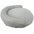 Stripe Printing poly-cotton bolster with detachable faux fur cushion, Small Size, , alternate image number null