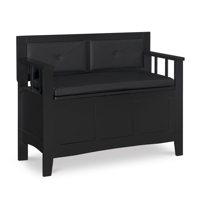 Carlton Padded Bench, BLACK, hi-res image number 0