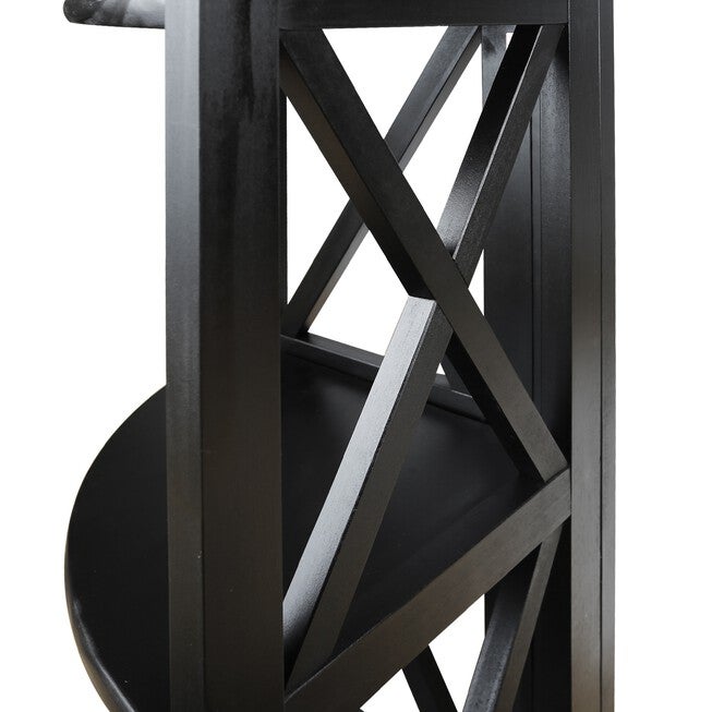 Montego 4-Shelf Corner Folding Bookcase-Black, , alternate image number 11