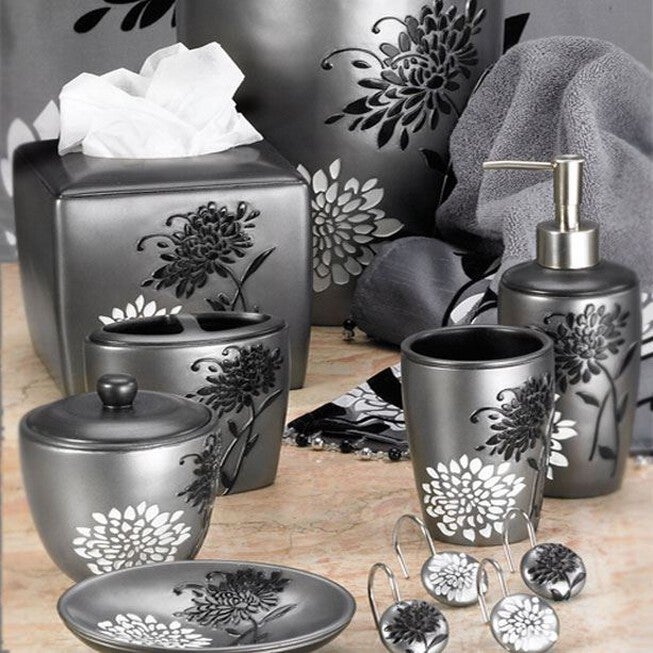 Shower Hooks, 11 inchesLx8 inchesWx2½"H, SILVER STRIPE, hi-res image number null