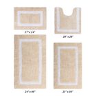 Hotel Collections Bath Mat Rug 4 Piece Set (17" X 24" | 20" X 20" | 21" X 34" | 24" X 40"), SAND WHITE, hi-res image number null