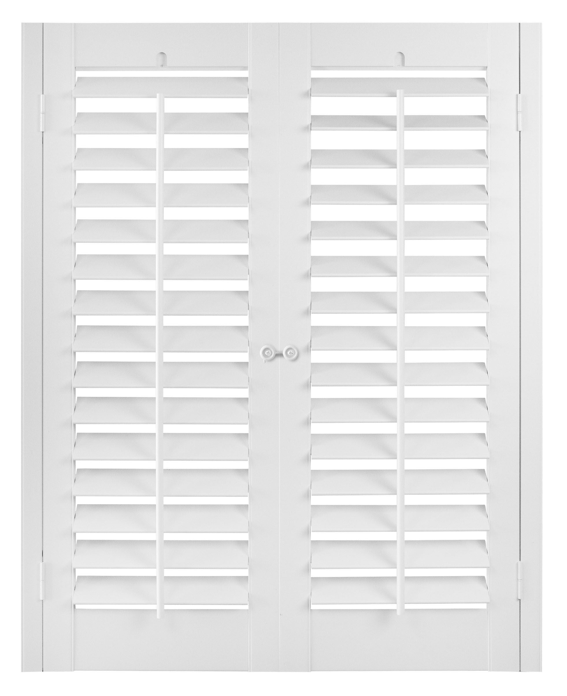 Plantation Interior Faux Wood Shutters White, WHITE, hi-res image number 0