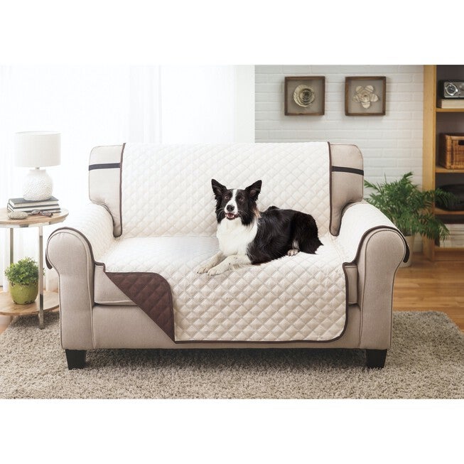 Solid Reversible Quilted Love Seat Furniture Protector, , alternate image number null
