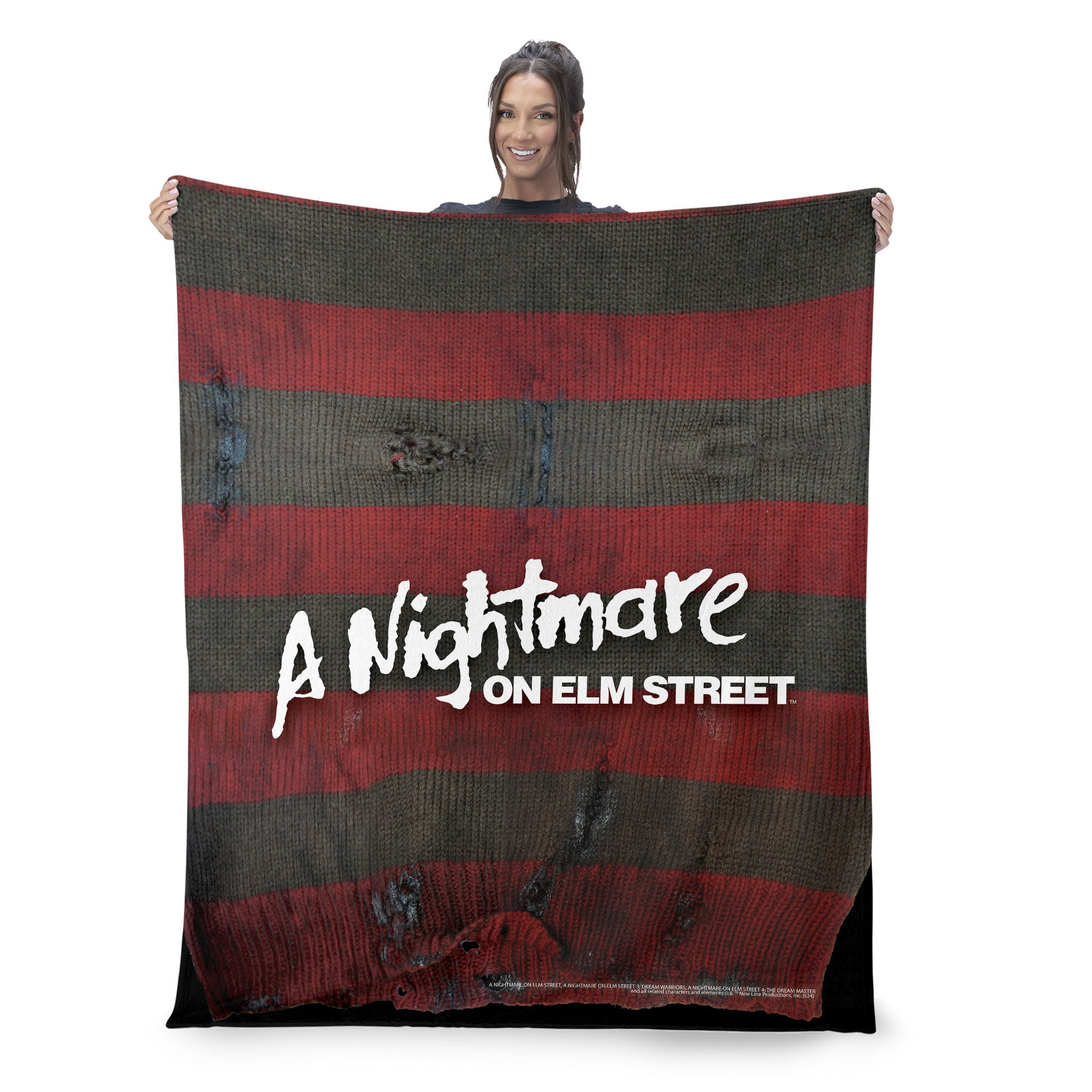 Warner Bros. Nightmare on Elm Street Sweater Silk Touch Throw Blanket 50X60 Inches, ELM STREET, on-hover image number 1