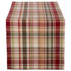 Give Thanks Plaid Table Runner 14x72, TAN, hi-res image number null