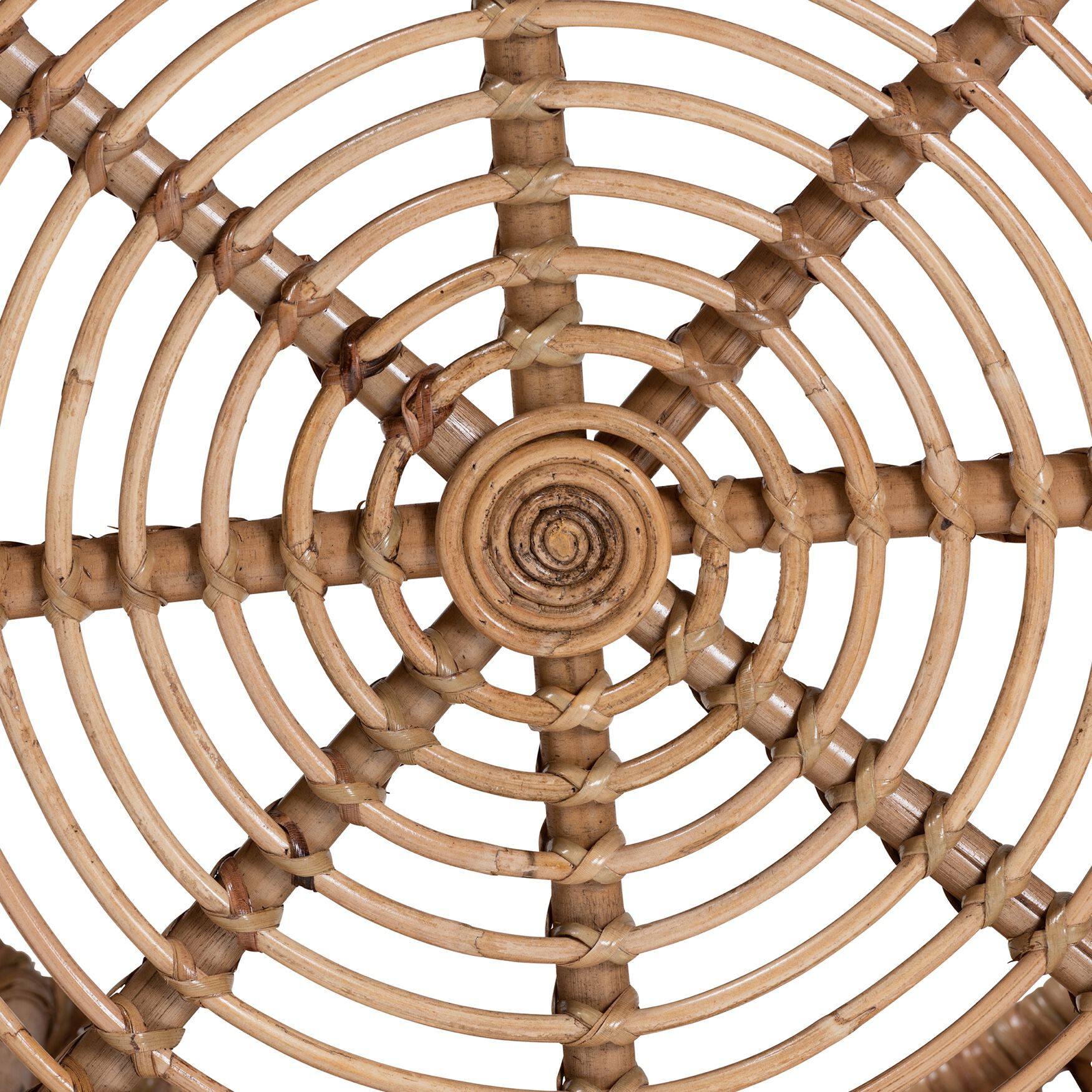 Aliane Modern Bohemian Natural Brown Antique Rattan Coffee Table, , alternate image number 3