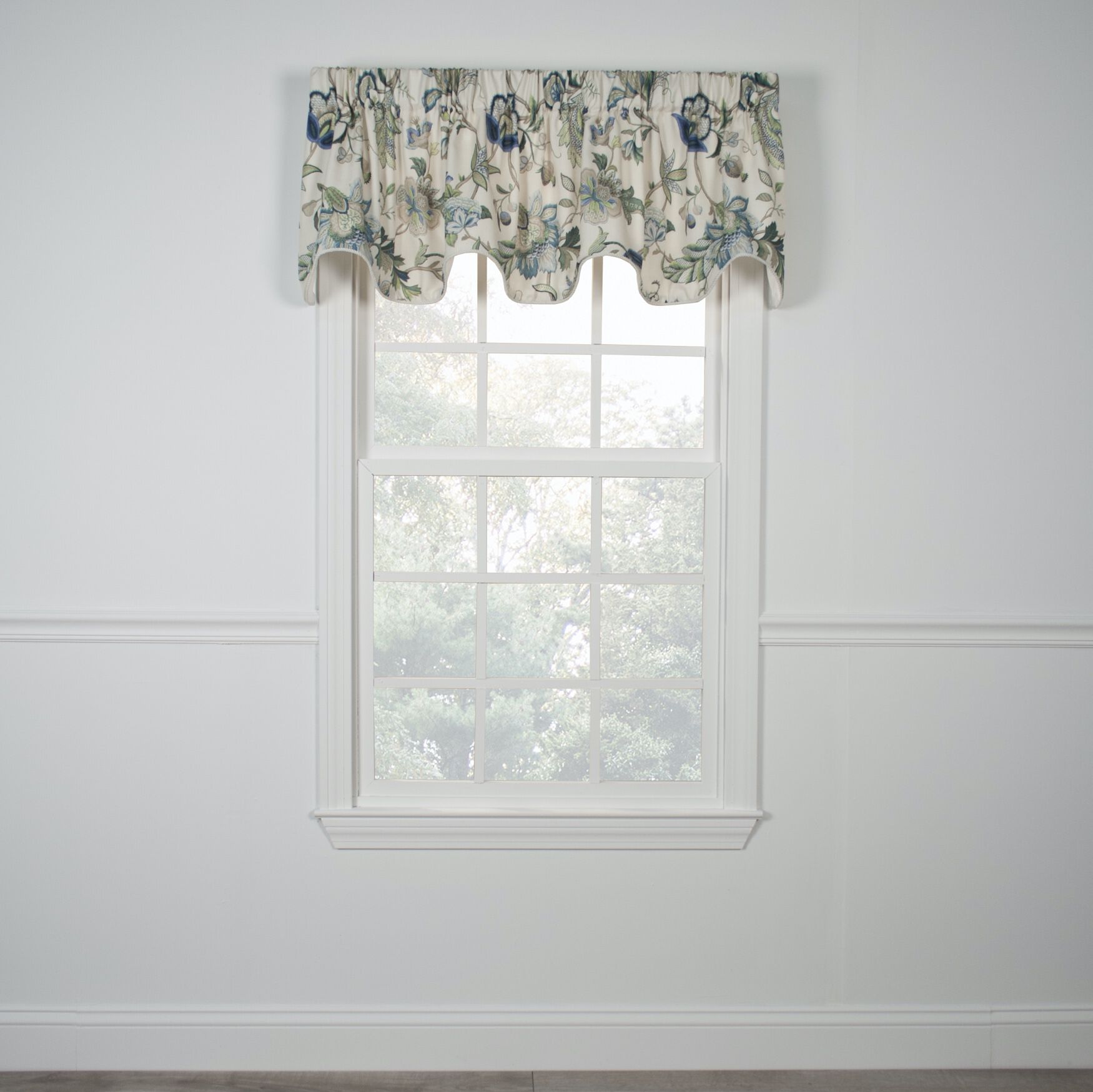 Brissac Lined Scallop Valance, BLUE, hi-res image number 0