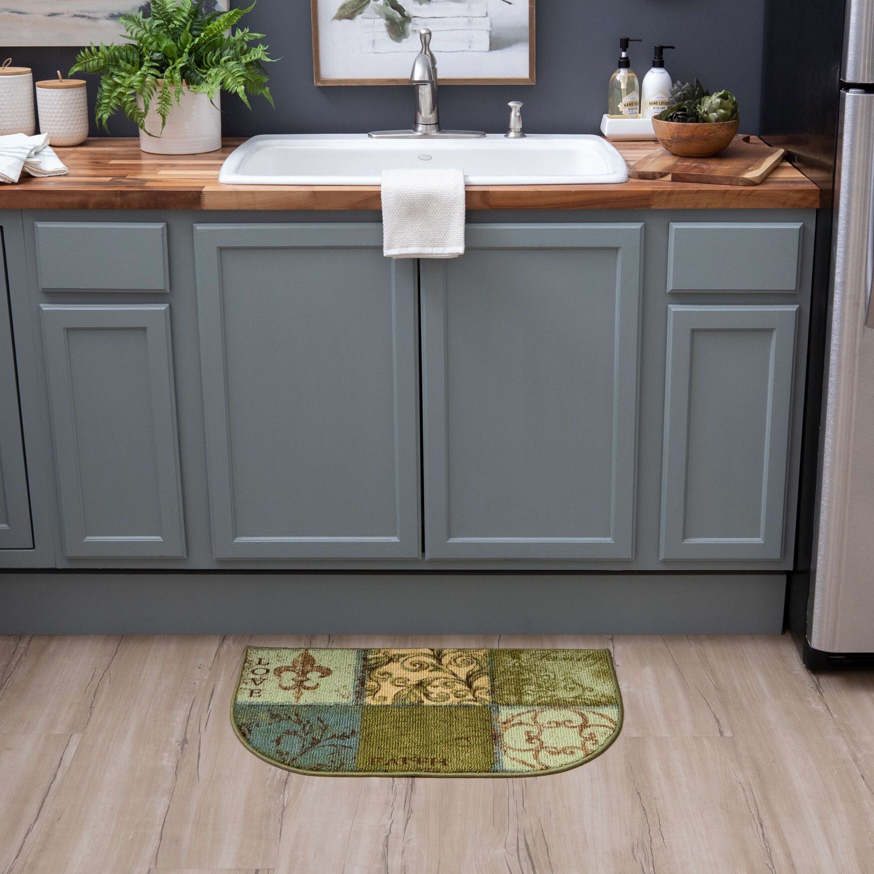 Floral Tile Blue Spa 1' 6 inches X 2' 6 inches, , alternate image number 4