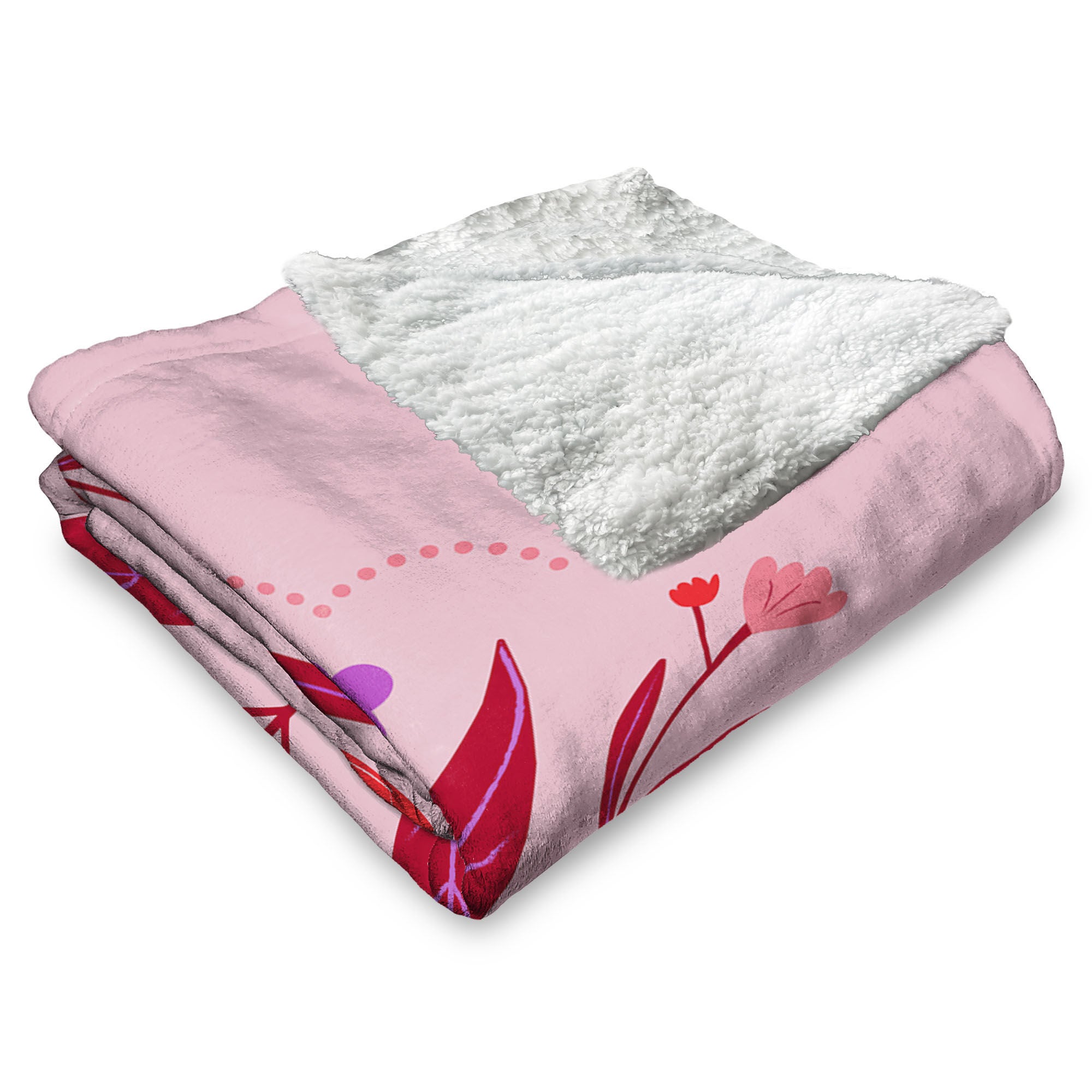 Valentine's Day Flying Birds Silk Touch Sherpa Throw Blanket 50x60 Inches, FLYING BIRDS, alternate image number 3