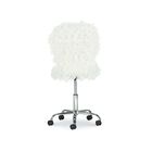 Fulton Faux Flokati Office Chair White, , alternate image number null