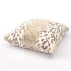 SNOW LEOPARD FAUX FUR PILLOW 18X18, , on-hover image number null