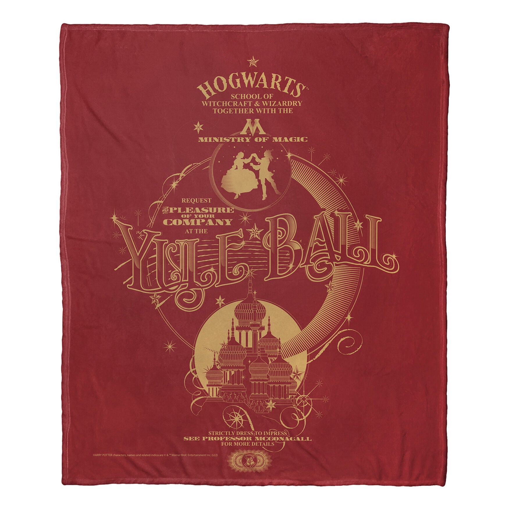 Wb Harry Potter Yule Ball Invitation Silk Touch Throw, , on-hover image number 1