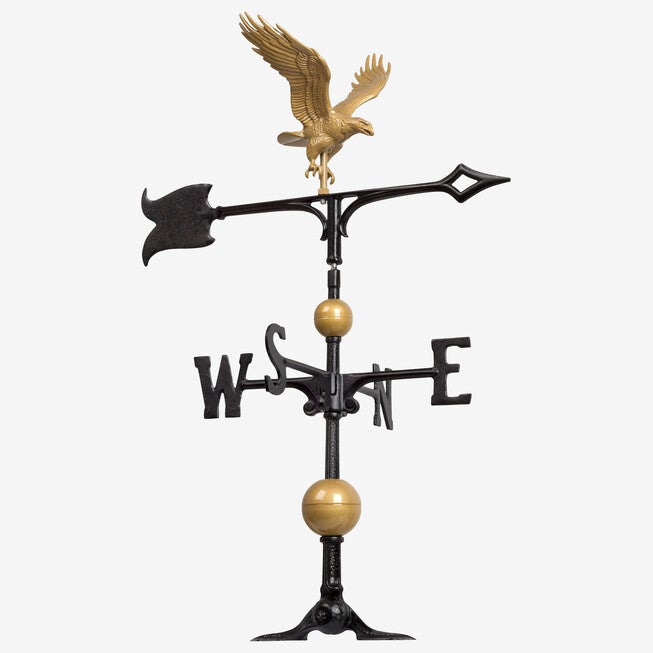 30 inches Full-Bodied Eagle Weathervane, GOLD BRONZE, hi-res image number null