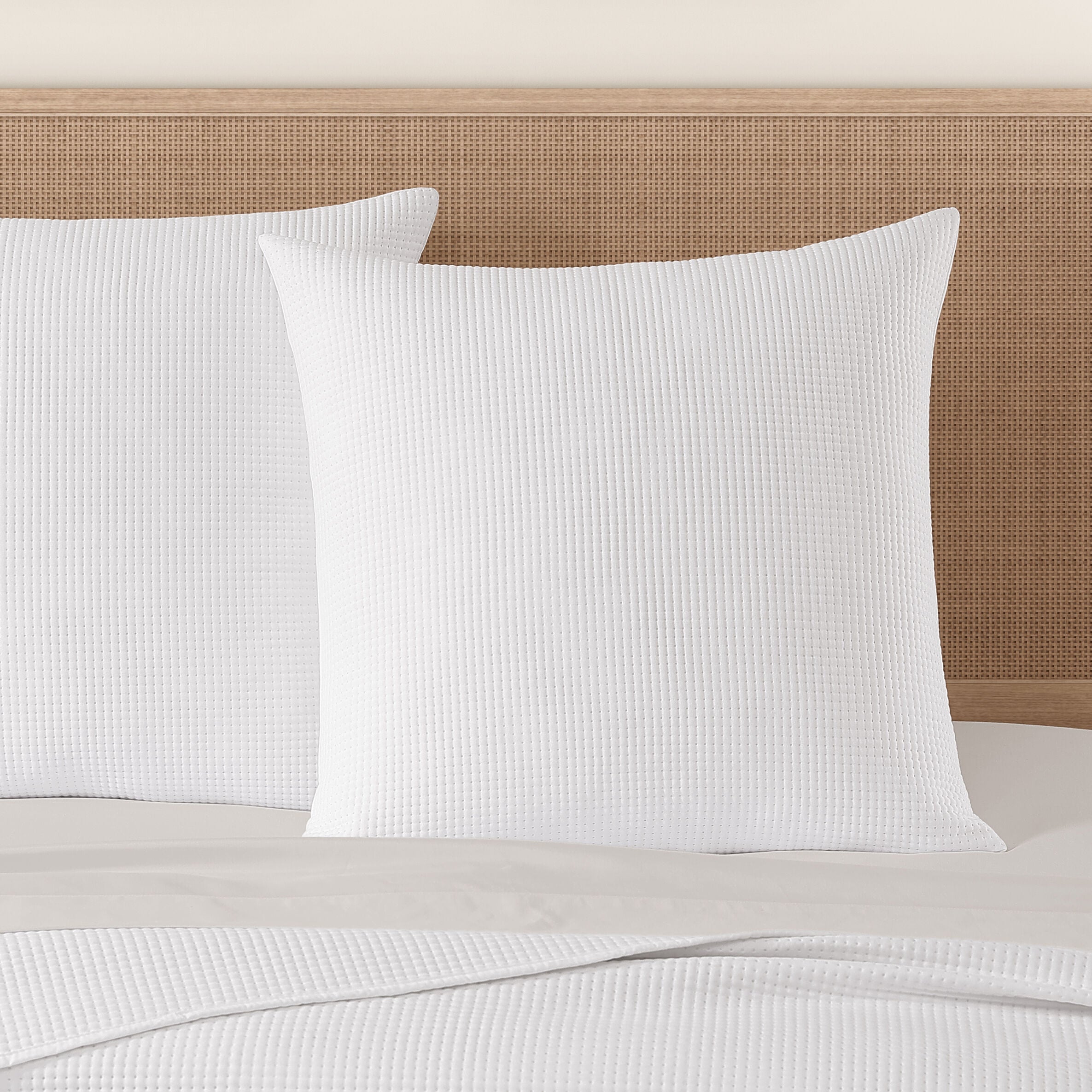 Stillwater Euro Quilted Sham, WHITE, hi-res image number 0