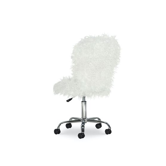 Fulton Faux Flokati Office Chair White, , on-hover image number null