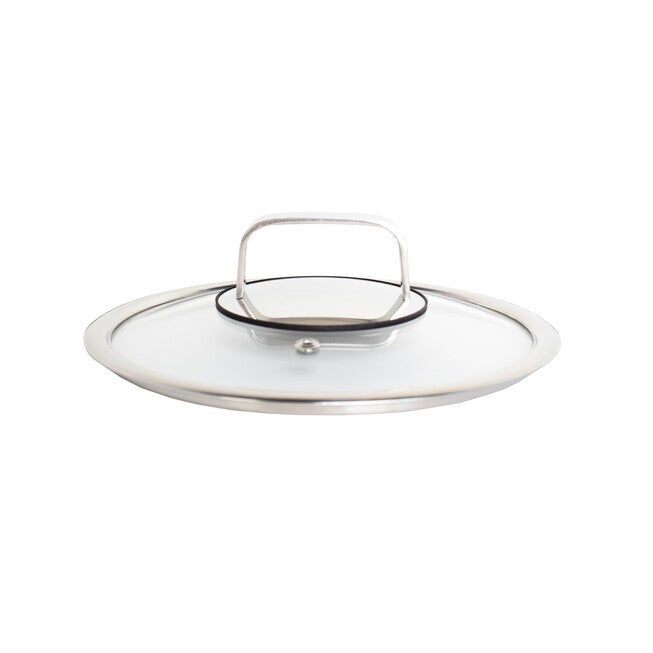 LIVWELL DiamondClad™ 8 inches Tempered Glass Lid with Silicone Rim, Cool Touch Insulated Handle, Dishwasher Safe – Clear, CLEAR, hi-res image number 0