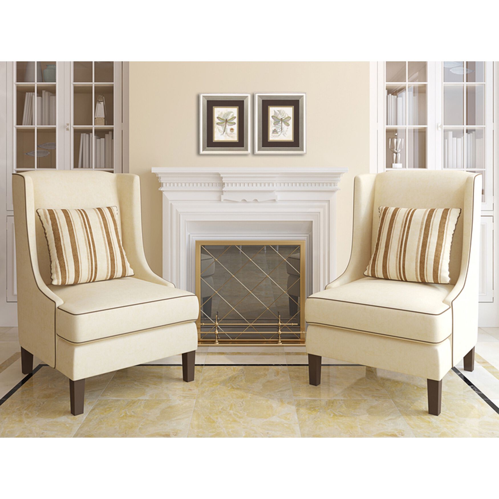 Dragonfly Framed Wall D&eacute;cor, Set Of 2, , on-hover image number 1