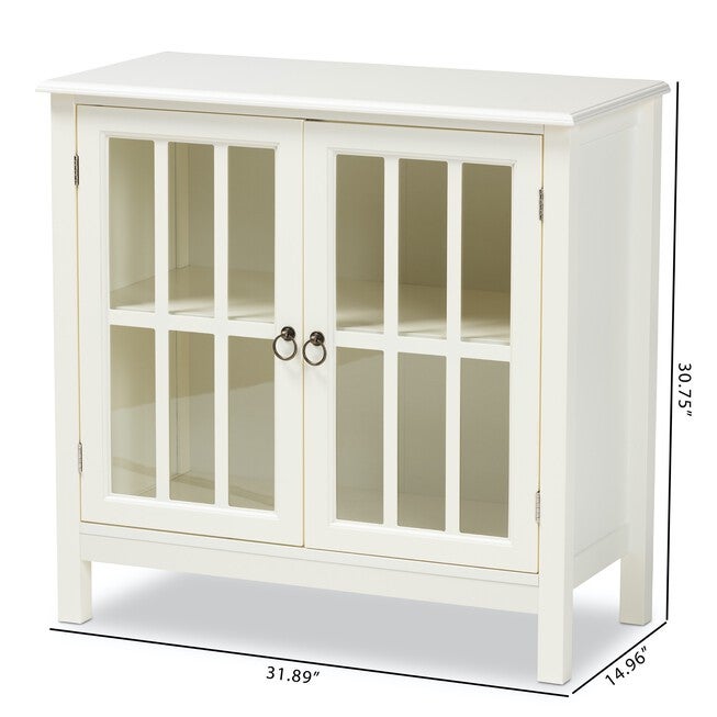 Kendall Wood And Glass Kitchen Storage Cabinet Furniture, , alternate image number null