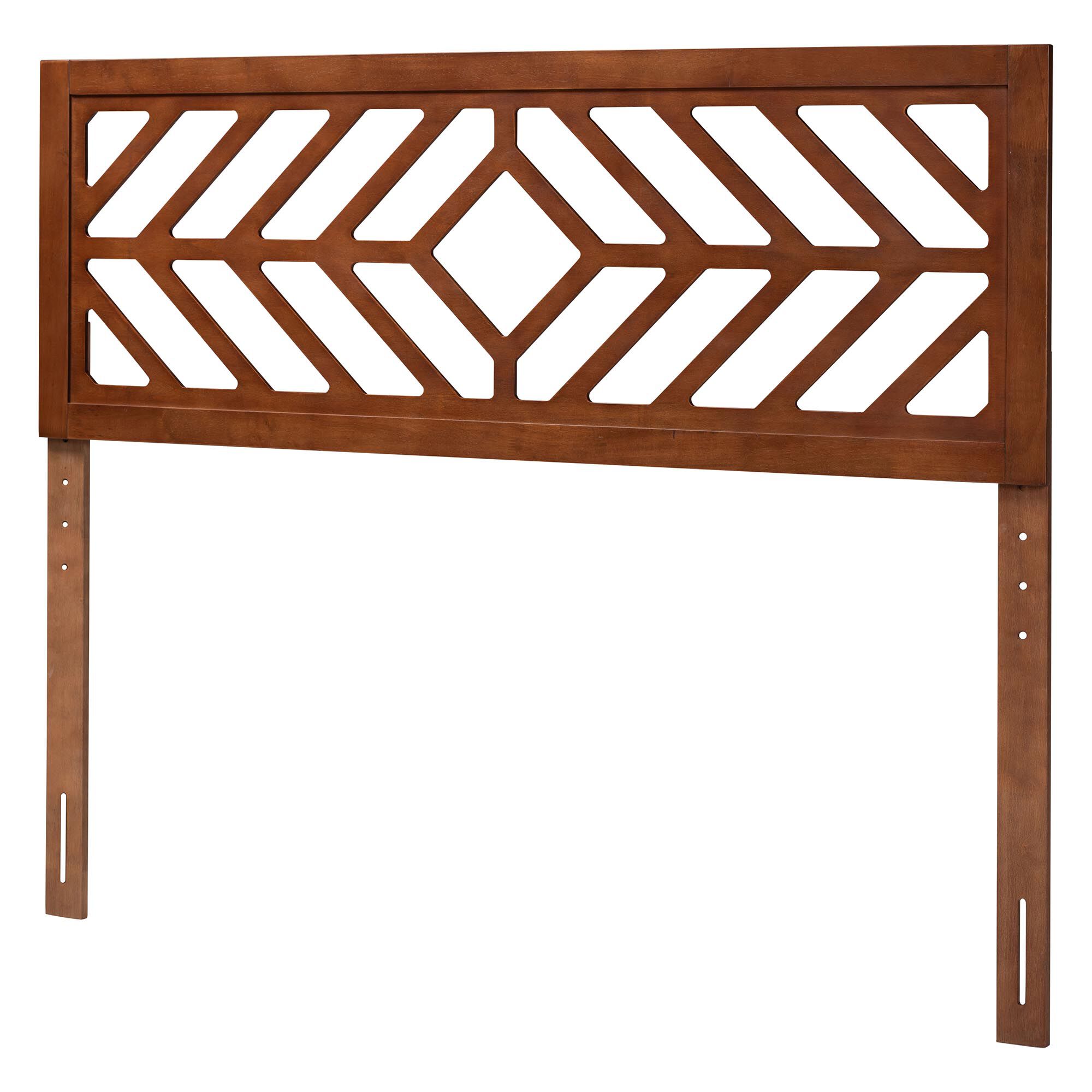 Olsen Wood Headboard with Geometric Cutout Design, Full, BROWN, alternate image number 1