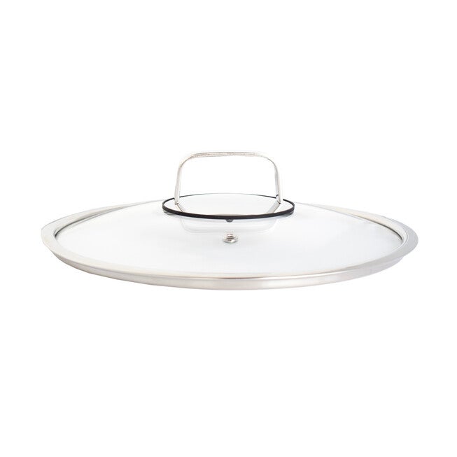 LIVWELL DiamondClad™ 10 inches Tempered Glass Lid with Silicone Rim, Cool Touch Insulated Handle, Dishwasher Safe – Clear, CLEAR, hi-res image number 0