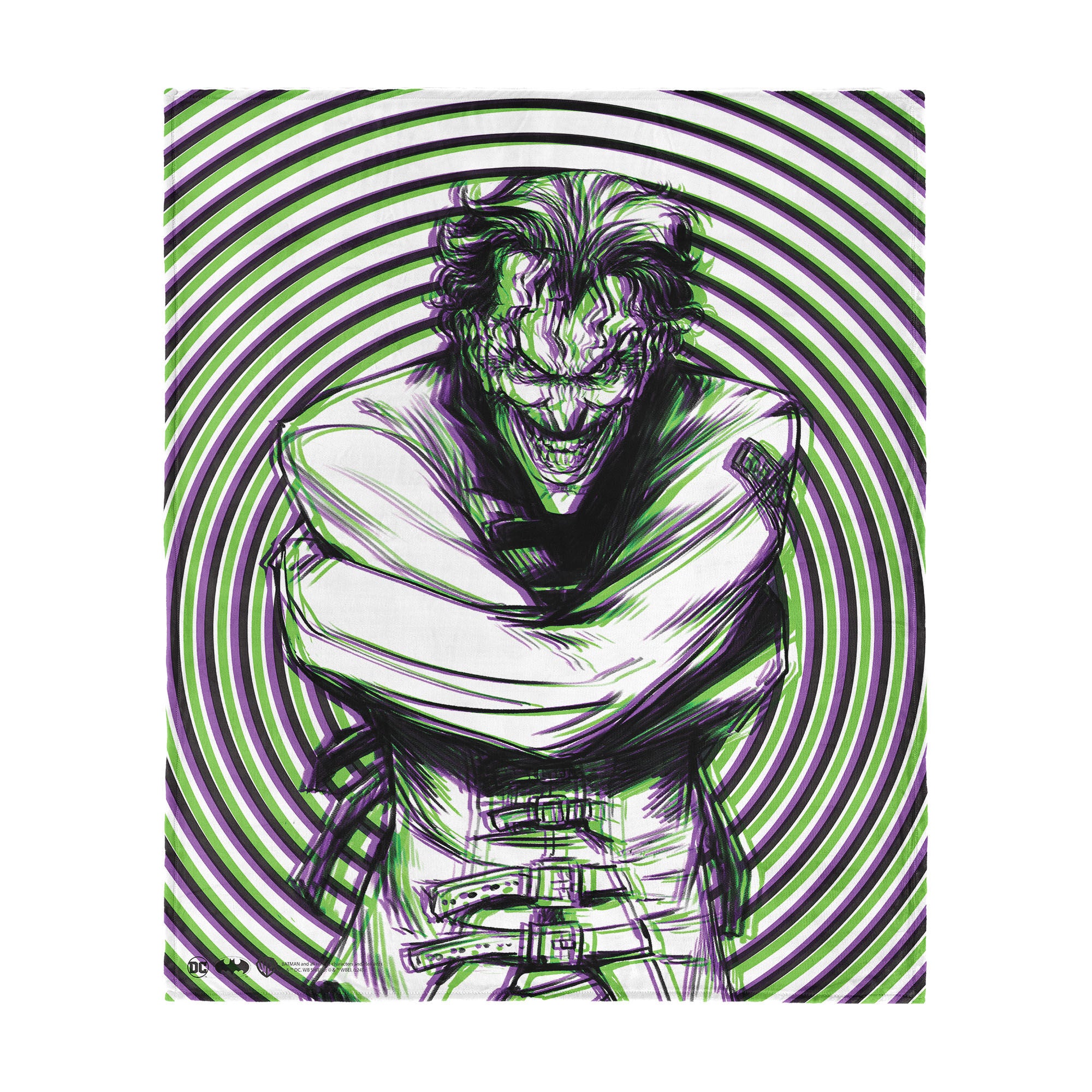 Warner Bros. DC Laughing Man Silk Touch Throw Blanket 50x60 Inches, LAUGHING MAN, hi-res image number 0
