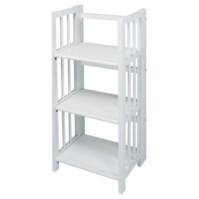 3-Shelf Folding Bookcase 14 inches Wide-White, , alternate image number 4