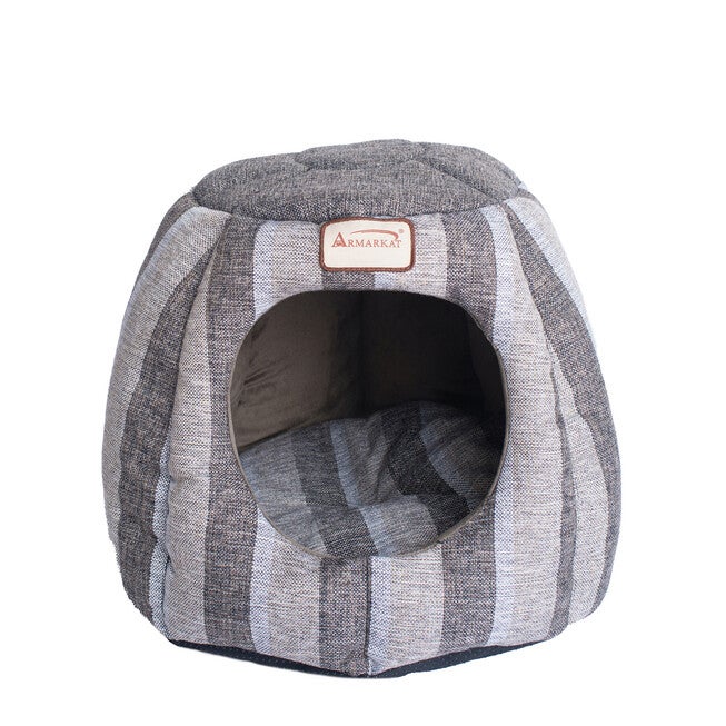 Cat Cave Bed, Gray and Silver, , on-hover image number null