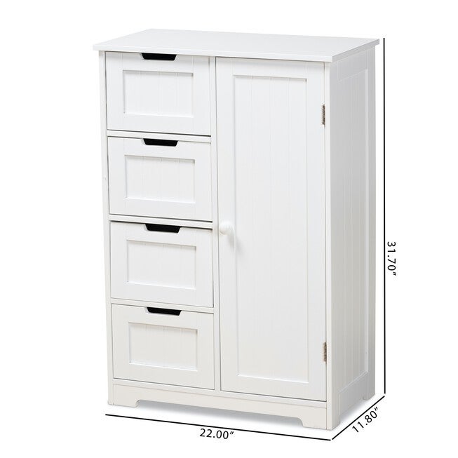 Bauer Wood 4-Drawer Bathroom Storage Cabinet Furniture, , alternate image number null