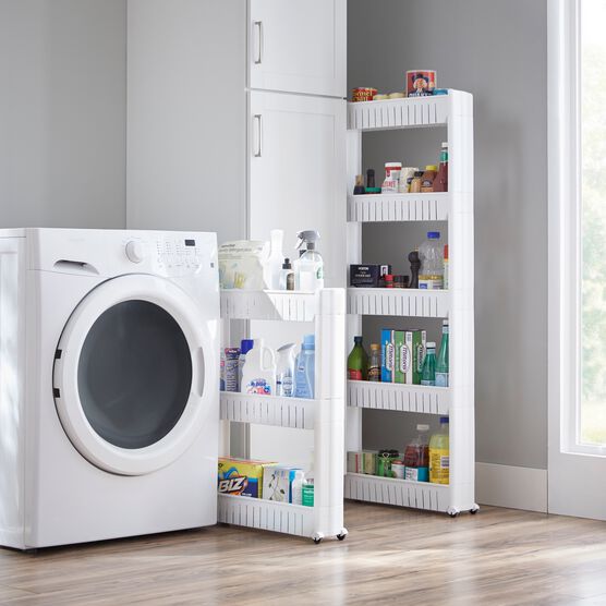 My Home™ Slim Slide-Out 3-Tier Pantry, WHITE, hi-res image number null