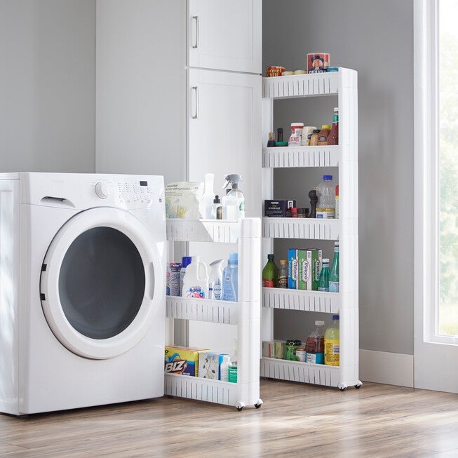 My Home™ Slim Slide-Out 3-Tier Pantry, WHITE, hi-res image number 0