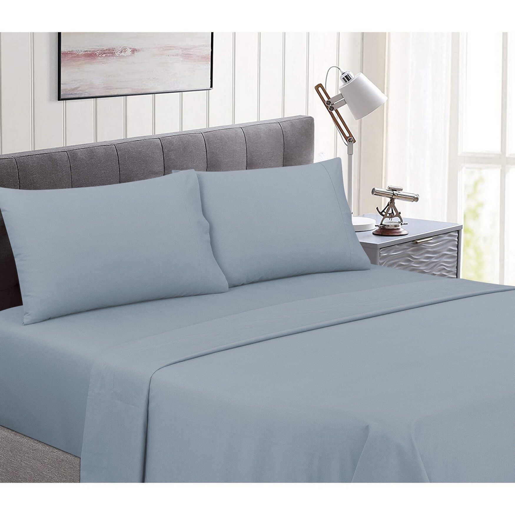 Perfectly Cotton Sheet Set Sheet Set, LIGHT BLUE, hi-res image number 0