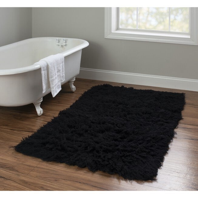 Flokati Black Rug, , alternate image number null
