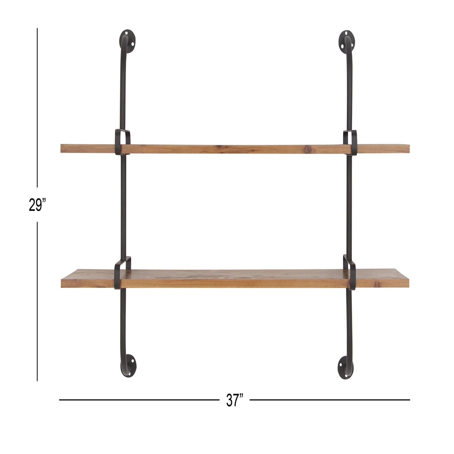 Brown Wood Industrial Wall Shelf Wall Shelf, , alternate image number 5