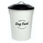 Andreas White Medium 21Lbs Pet Dog Cat Food Bin, WHITE, hi-res image number null