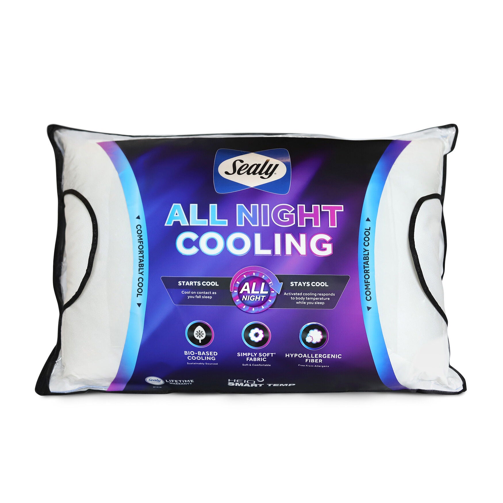 Sealy All Night Cooling Pillow, WHITE, hi-res image number 0