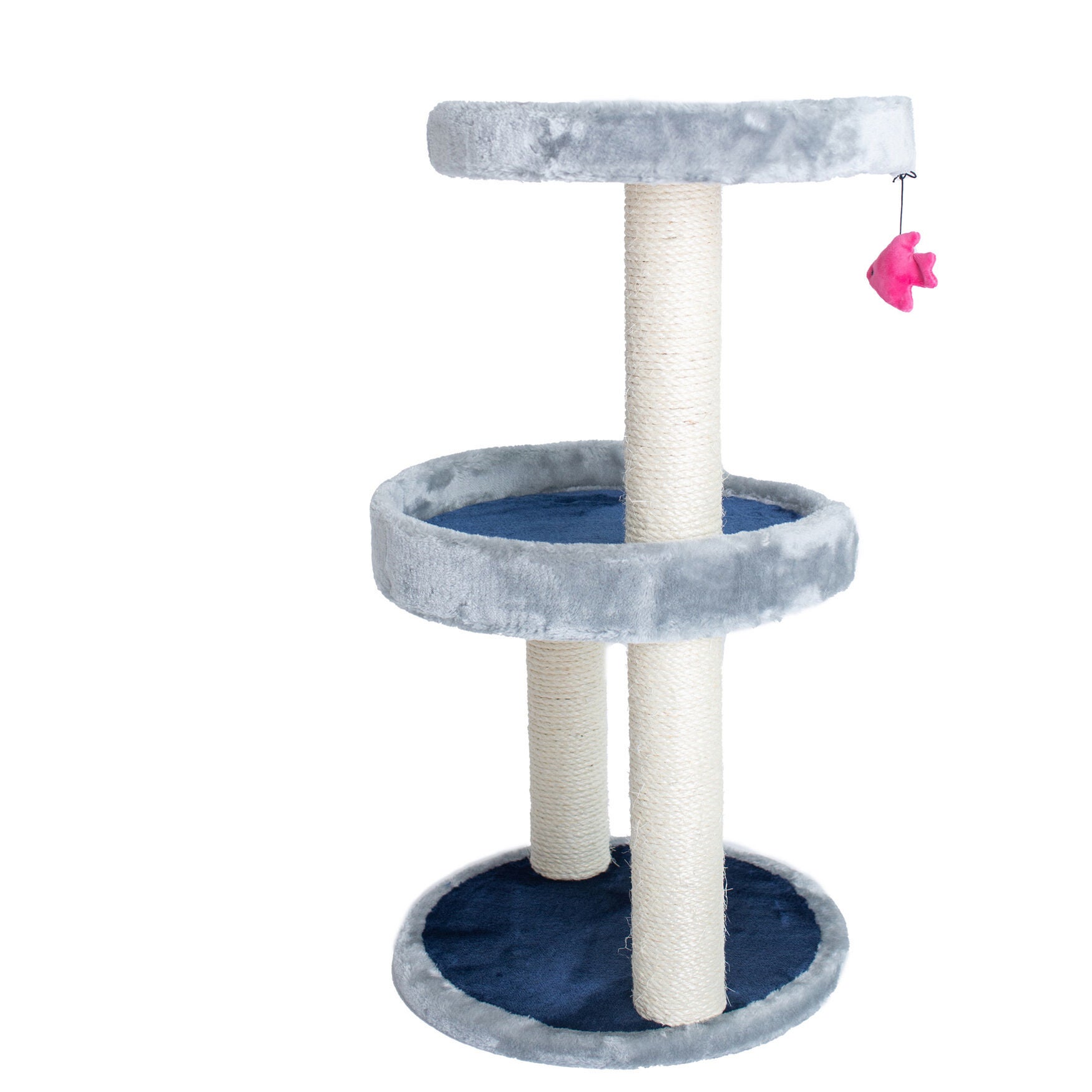 Three-Level Compact Real Wood Cat Scratcher With Perch, , alternate image number 5
