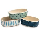 Set Of 3 Oval Pet Cat Dishes, ASSORTED, hi-res image number null
