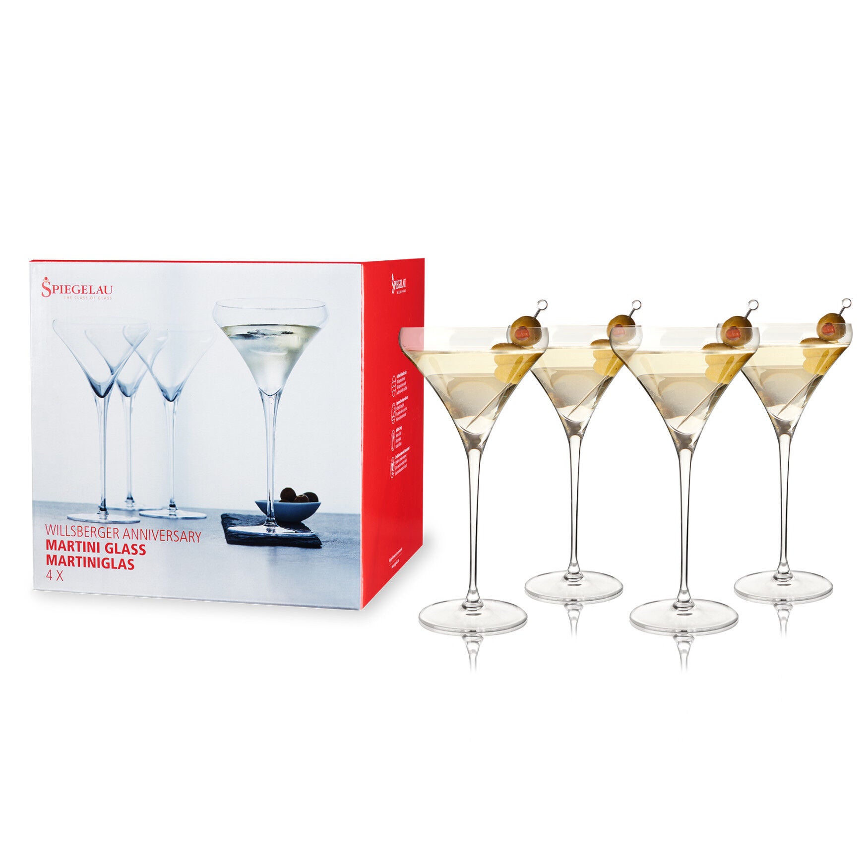 9.2 Oz Willsberger Martini Glass (Set Of 4), CLEAR, hi-res image number 0