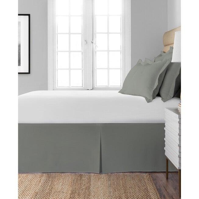 Space Maker Extra-Long 21 inches Drop length Silver Bed Skirt, , alternate image number 3