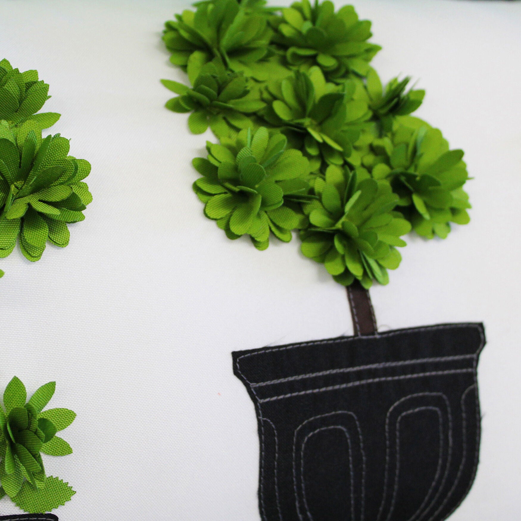 Indoor/Outdoor Dimensional Potted Topiary With Embroidery Decorative Throw Pillow 13X25, Multi, , alternate image number 5