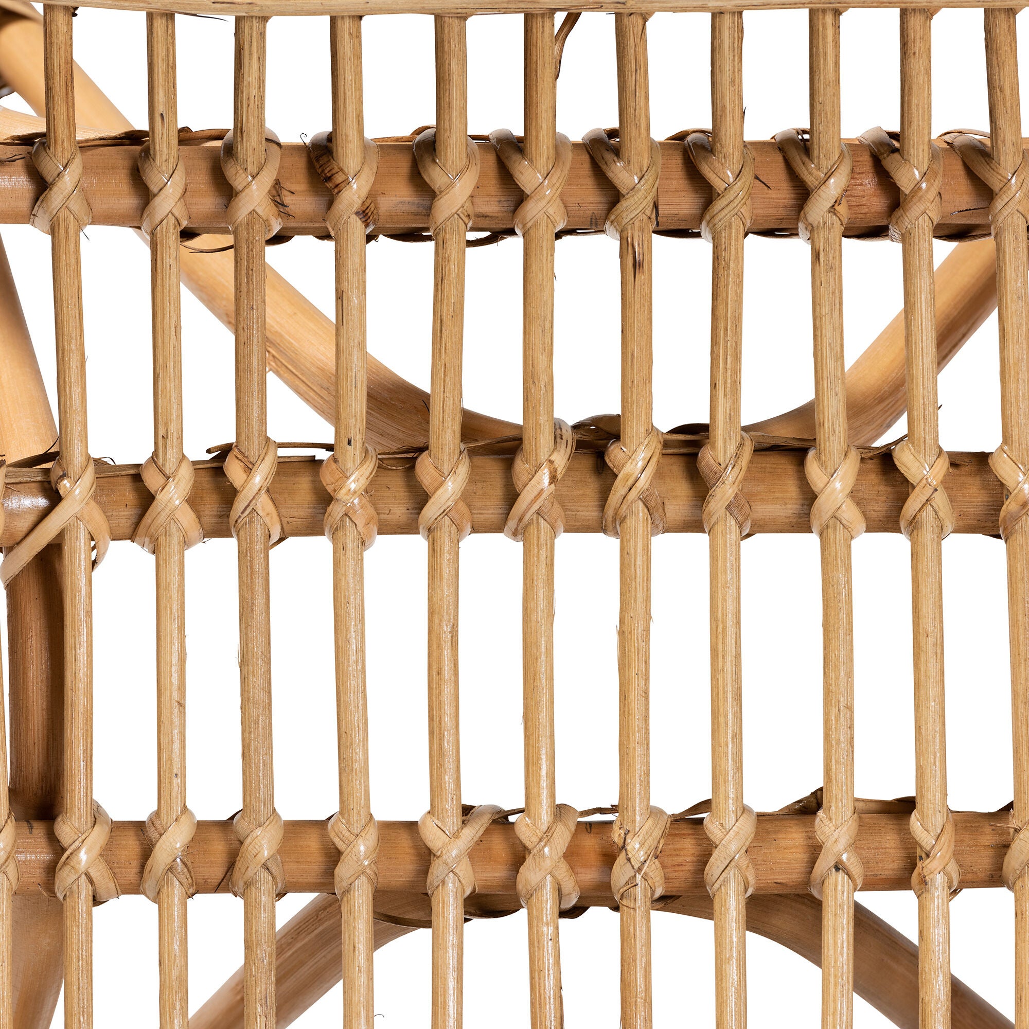 Earvin Modern Bohemian Natural Brown Rattan Footstool, NATURAL BROWN, alternate image number 6