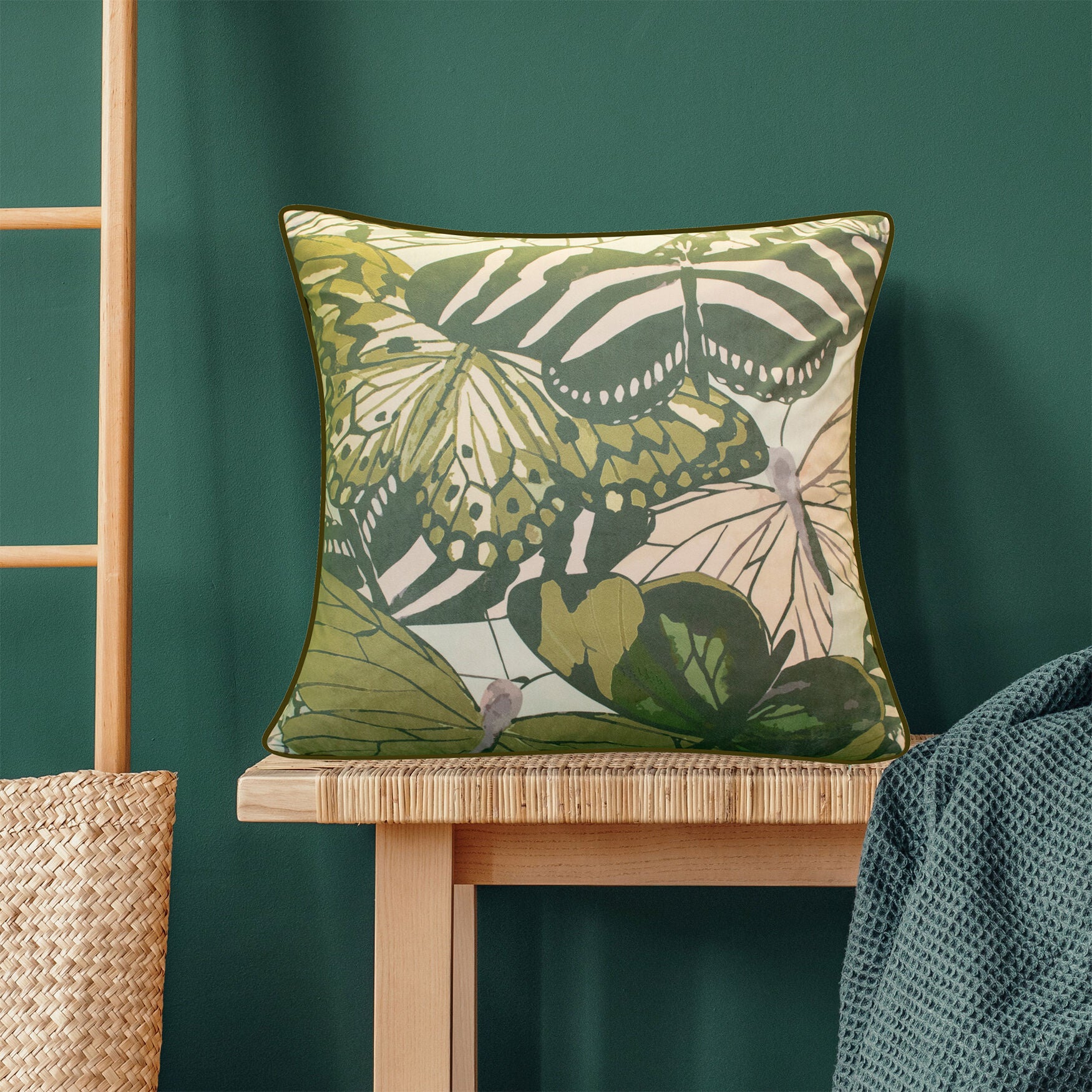 Velvet Bold Butterfly Decorative Pillow Dec Pillow, , alternate image number 11