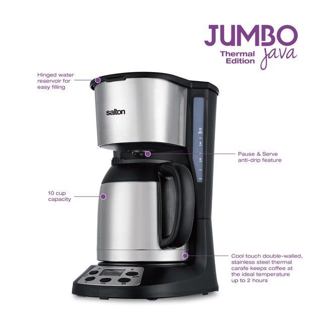 The Jumbo Java Thermal Coffee Maker - 10 Cups, , on-hover image number 1