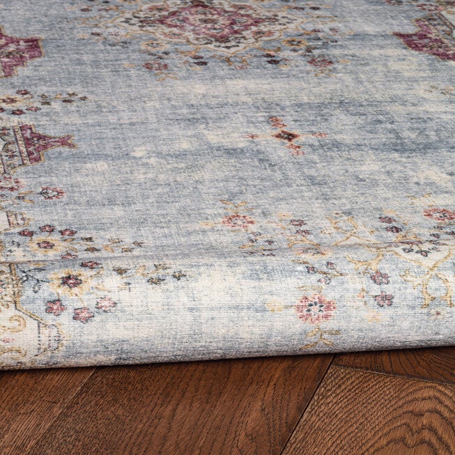 Washable Lennox Pale Blue/Ivory Rug, , alternate image number null