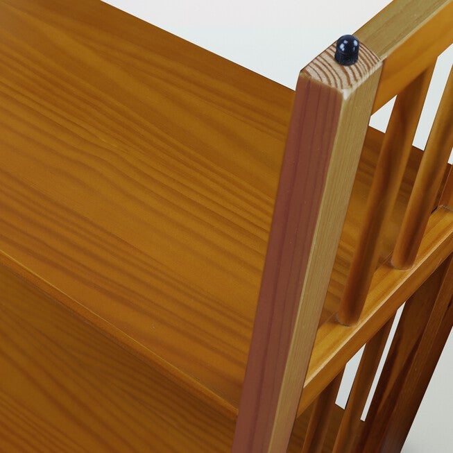 3-Shelf Folding Stackable Bookcase 27.5 inches Wide - Chestnut, , alternate image number 9
